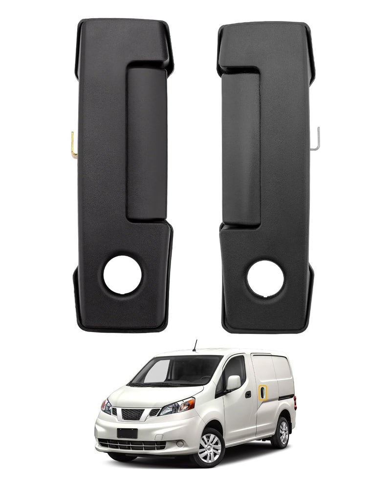 Gledewen Sliding Door Handle Set Pair Compatible with 20132021 Nissan NV200 20152018 Chevy City Express Exterior Rear Driver Passenger Side wKeyhole OE 826073LM0B 826063LM0B 157619 157617 - Image 2
