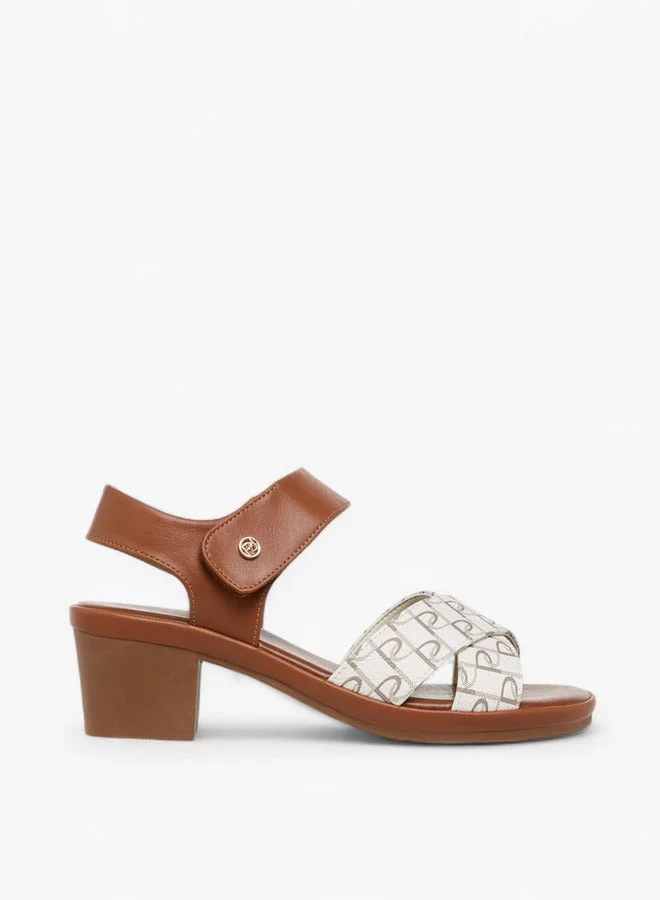 Paprika Printed Sandals with Block Heels