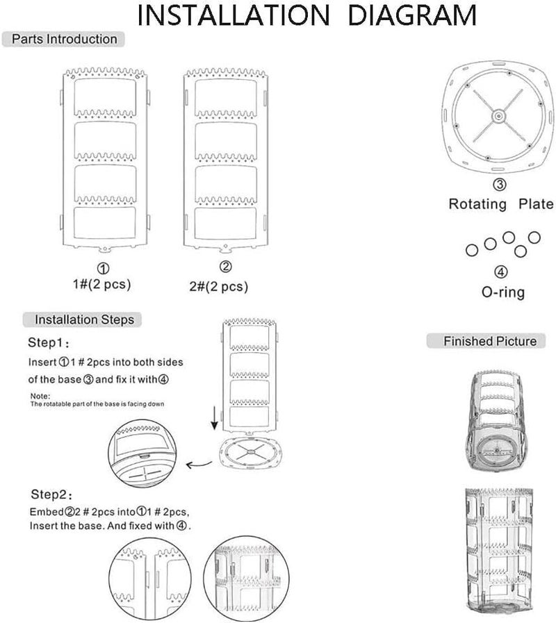VERAT Rotating Earrings Stand Jewelry Display Organiser/Earrings organiser/Jewellery towers/jewellery stands/earring organizer Container for Home Wardrobe & Cupboard (Transparent) - Image 5