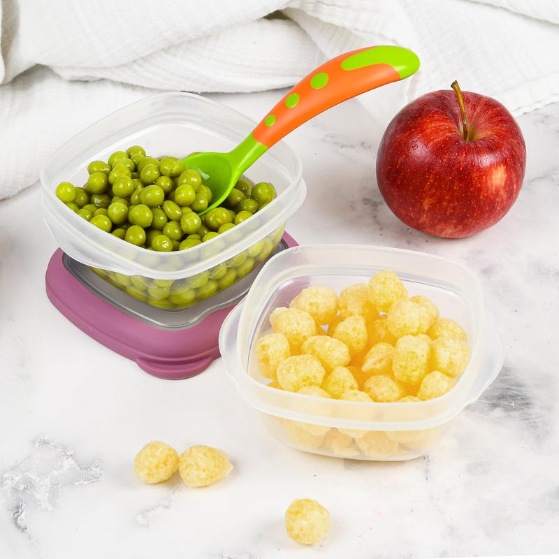 Tribello Small Plastic Food Storage Containers With Lids Airtight, 5 Oz Snack / Fruit Lunch Box For Kids, Meal Prep To Go, Fridge Storage Containers, Easy Open Lids, Dishwasher Safe, BPA Free, 5 Oz - Set of 4 - Image 3