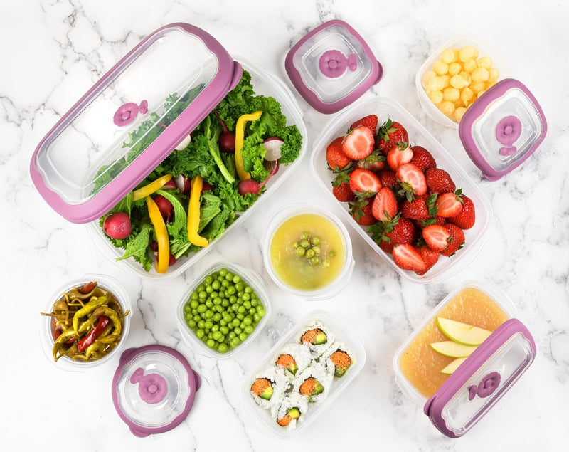 Tribello Small Plastic Food Storage Containers With Lids Airtight, 5 Oz Snack / Fruit Lunch Box For Kids, Meal Prep To Go, Fridge Storage Containers, Easy Open Lids, Dishwasher Safe, BPA Free, 5 Oz - Set of 4 - Image 4