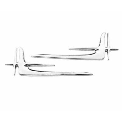 OAN Stylish Bodyside Emblem Sticker for All Cars, Metal (Silver) Size: 14cm x 5cm x 2mm - Image 1