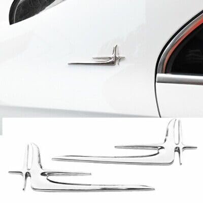 OAN Stylish Bodyside Emblem Sticker for All Cars, Metal (Silver) Size: 14cm x 5cm x 2mm - Image 4