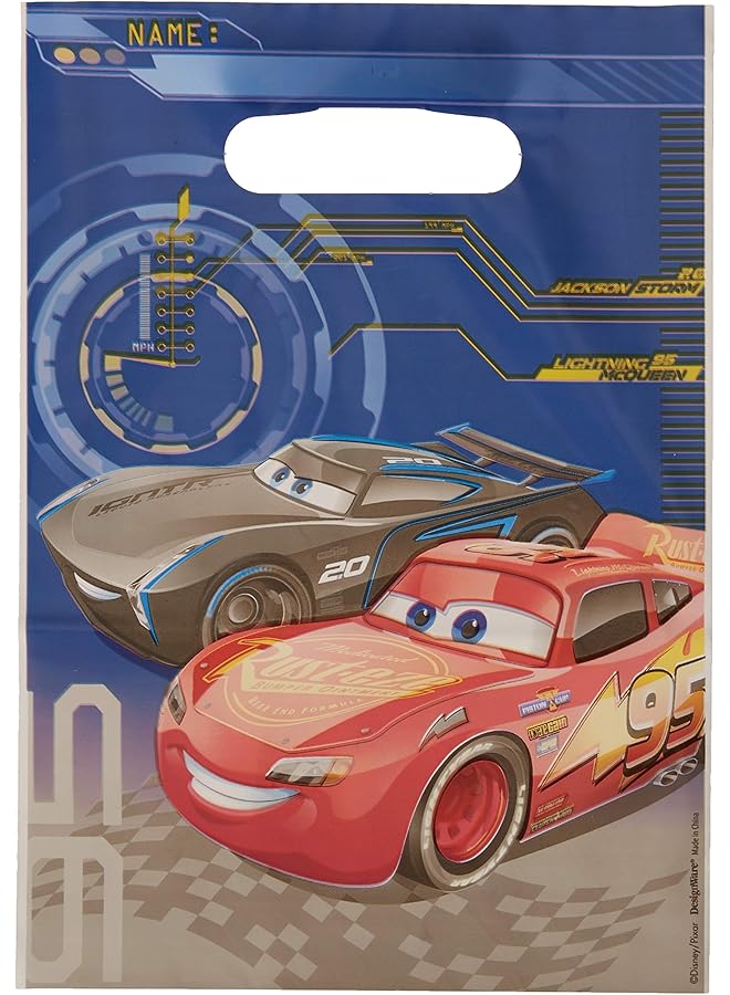 أمسكان ديزني كارز 3 أكياس غنائم مطوية 9 × 6 1 2 بوصة 8 قطع. - Image 1