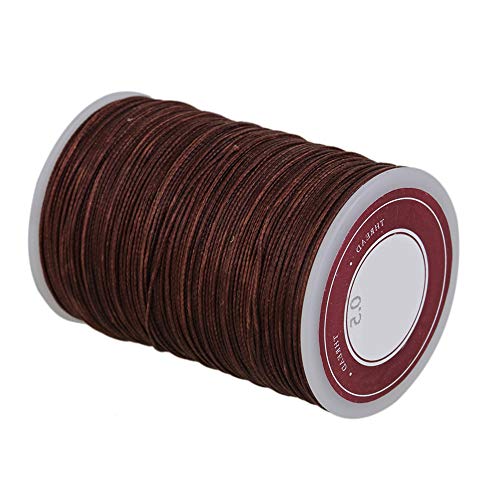 CNBTR 120m Brown 0.5mm Dia Polyester Leather Sewing Round Waxed Thread Cord for DIY Handicrafts - Image 3