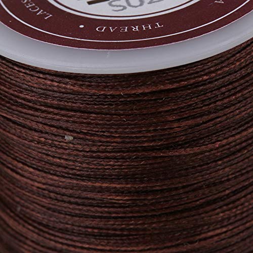 CNBTR 120m Brown 0.5mm Dia Polyester Leather Sewing Round Waxed Thread Cord for DIY Handicrafts - Image 5