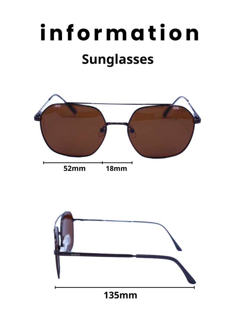 Baleno "Classic Aviator Sunglasses with Sturdy Metal Frame – Polarized Lenses for 100% UV Protection, Lightweight & Comfortable Design – Perfect for Men & Women, Ideal for Driving, Travel, and Outdoor Activities  - Image 5