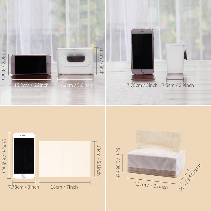DrDirt Bamboo Tissues 3-Ply - 110 Count, Bamboo Facial Tissue Cube Bag 4 Pack with Wall-Mounted Dispenser - Eco-Friendly, Perfect for Bathroom & Kitchen - Image 2