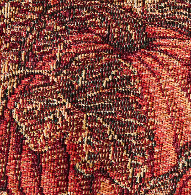 Violet Linen Fall Harvest Thanksgiving Autumn Leaves Sunflowers Fruits Pumpkins Tapestry Pattern Polyester Cotton Woven Tapestry Pumpkins 13 X 19 Rectangler Set of 4 Decorative Place Mats - Image 4