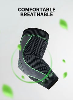 GROIC Elbow Support, Compression Support Sleeves, Compression Sports Elbow Pads, Fitness Cycling Sports Elbow Pads, Joint Pain Relief Elbow Compression Sleeves  - Image 3