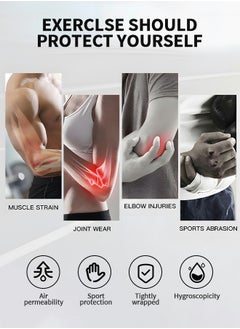 GROIC Elbow Support, Compression Support Sleeves, Compression Sports Elbow Pads, Fitness Cycling Sports Elbow Pads, Joint Pain Relief Elbow Compression Sleeves  - Image 4