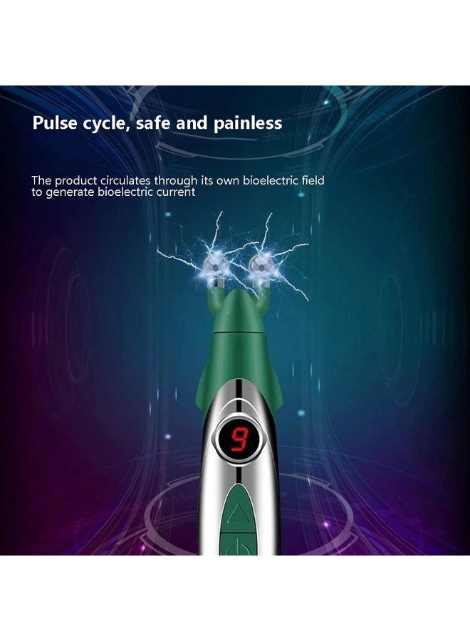 قلم الوخز بالإبر الإلكتروني 3 في 1، أدوات قلم التدليك متعددة الوظائف، قلم الوخز بالإبر الإلكتروني لعلاج الألم، أدوات تخفيف الألم بقلم الطاقة القوي، 2 بطارية AA (غير مدرجة) - Image 4