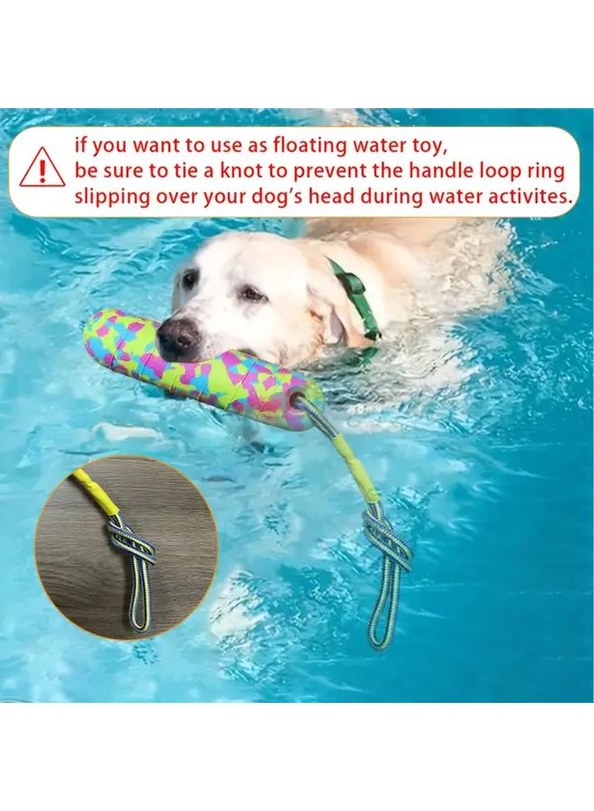 برتقالي متين مقاوم للماء رغوة إيفا عائمة لعبة مضغ للكلاب مع حبل للسباحة في الهواء الطلق - Image 4