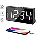 PPLEE Alarm Clock for Bedroom, 2 Alarms Loud LED Big Display Clock with USB Charging Port, Adjustable Volume, Dimmable, - Image 2