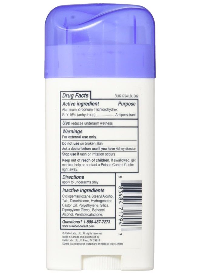 Sure Original Solid Unscented, Anti-Perspirant Deodorant, 2.7 oz (Pack of 2) - Image 2