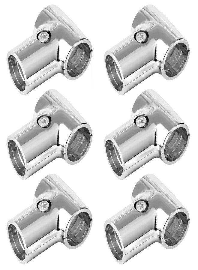 eoere 6 Sets T Pipe Clamp Connector, Fits 1-1/4"(1.25" OD) Round Tube Frame, Handrail Structural Pipe Fitting, Aluminum Alloy - Image 1