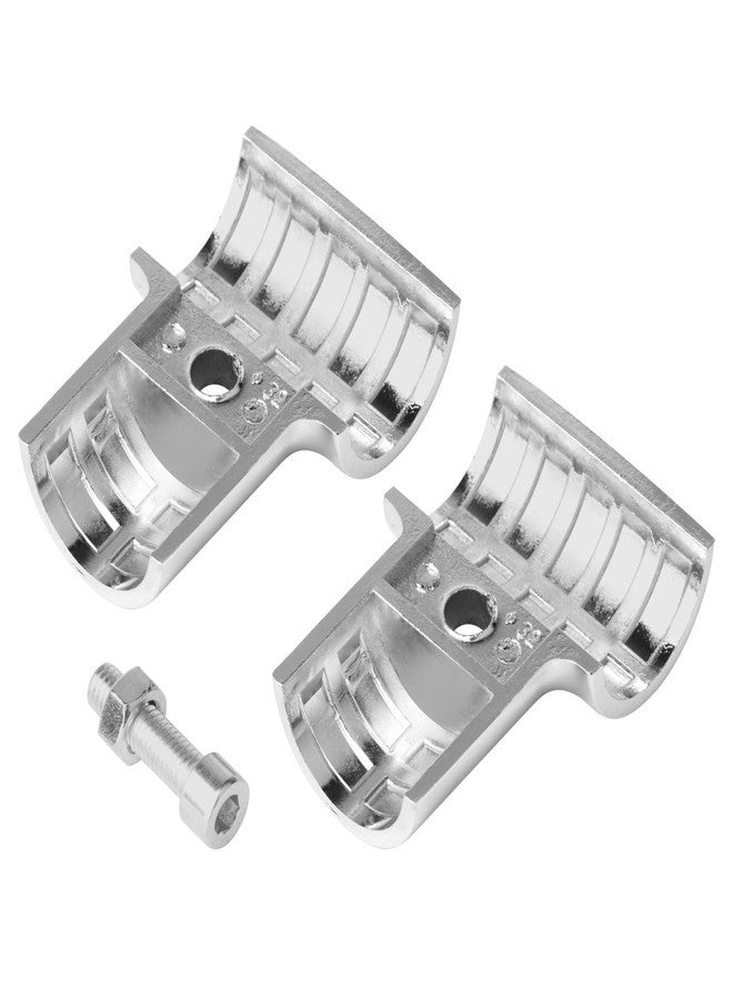 eoere 6 Sets T Pipe Clamp Connector, Fits 1-1/4"(1.25" OD) Round Tube Frame, Handrail Structural Pipe Fitting, Aluminum Alloy - Image 4
