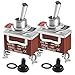 QIATOL Toggle Switch 12v DC 30A 2Pack 2Pin SPST ON Off Switch with Waterproof Boot Cap Cover for Auto Car Marine Boat - Image 2