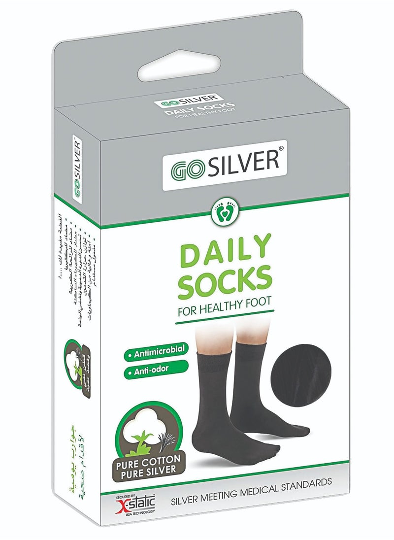 GO SILVER Go Silver Daily Socks Fume 43/46  - Image 1