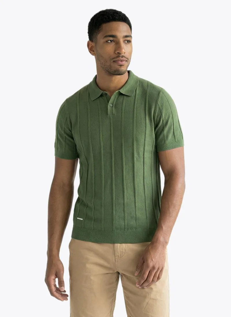 Nautica Men Short Sleeve Polo Shirt for Versatile Smart Casual Style - Green