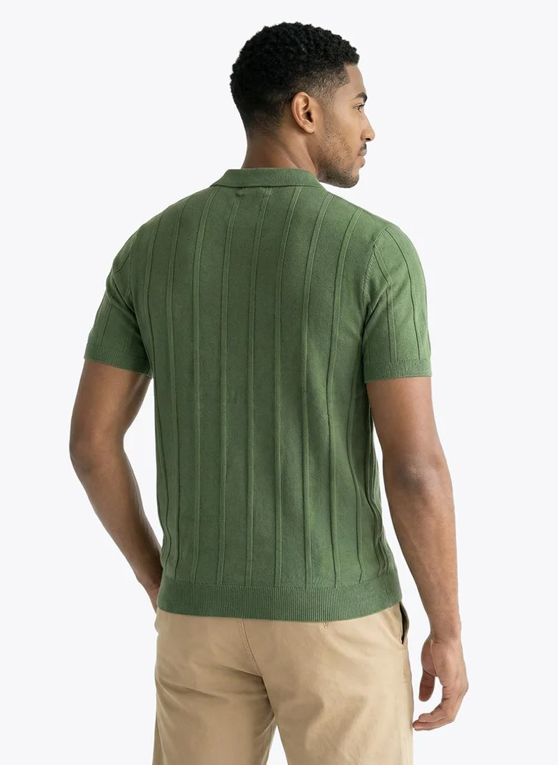 Nautica Men Short Sleeve Polo Shirt for Versatile Smart Casual Style - Green