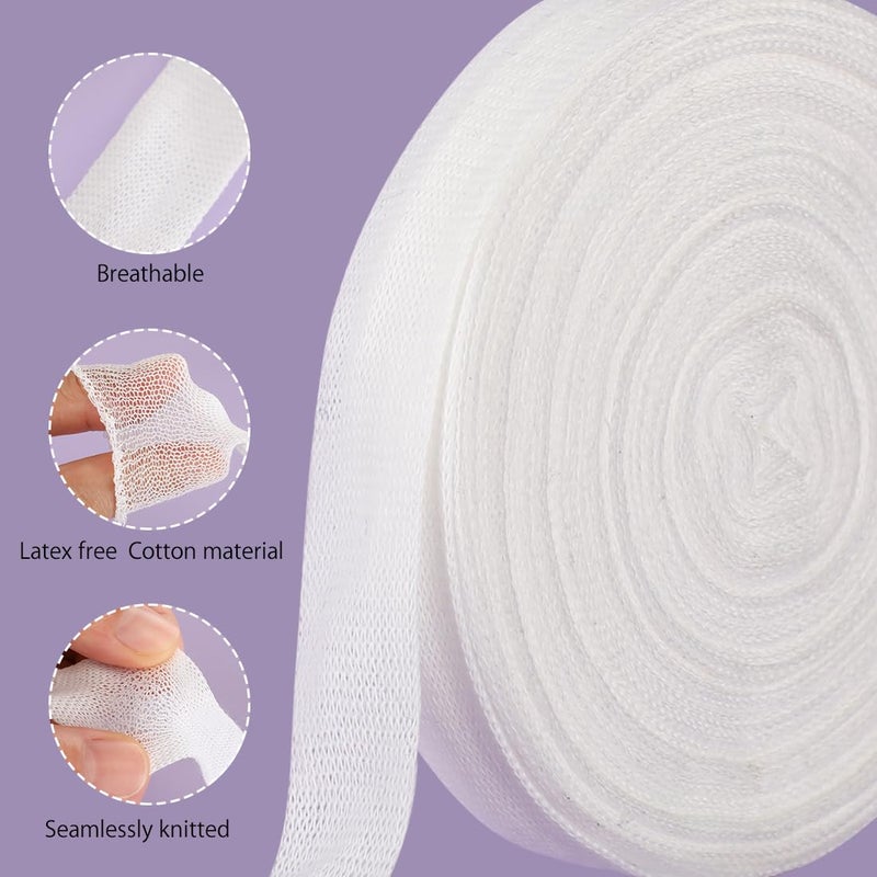 ILSSLI Finger Tubular Bandage, Net Wound Dressing Stretch Tubing Gauze Dressing Retainer Breathable Thumb Toe Covers for Wounds Finger Applicator and Splint, 1.5CM X 20M - Image 3