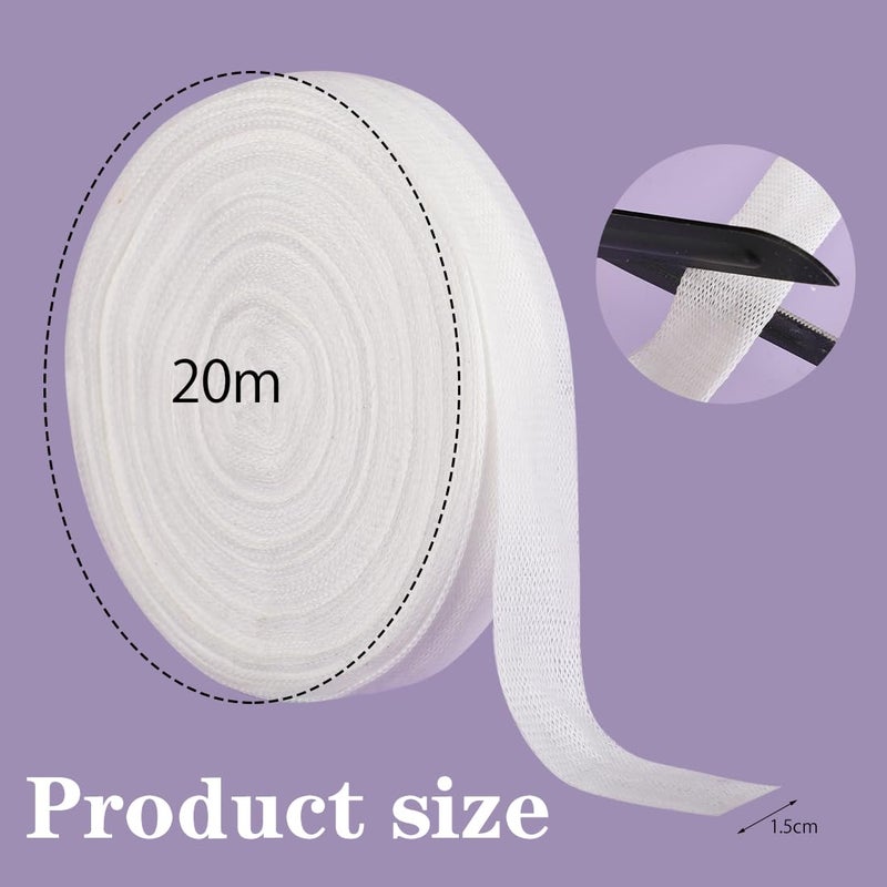 ILSSLI Finger Tubular Bandage, Net Wound Dressing Stretch Tubing Gauze Dressing Retainer Breathable Thumb Toe Covers for Wounds Finger Applicator and Splint, 1.5CM X 20M - Image 2