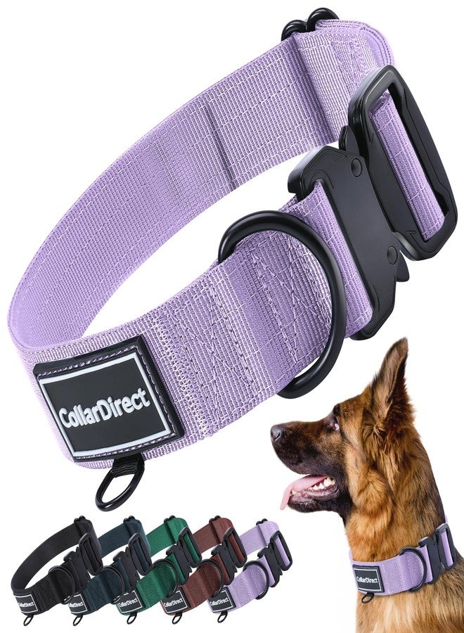 CollarDirect Heavy Duty Dog Collar for Large or Medium Dogs, Adjustable Strong Dog Collar for Active Dogs, Double-Layered Nylon (Lilac, 11-15) - Image 1