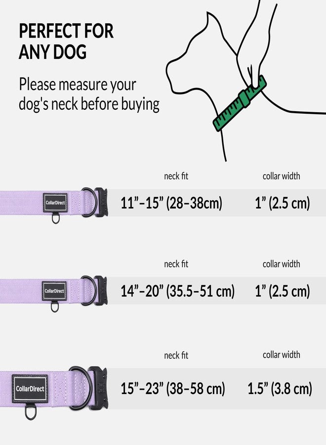 CollarDirect Heavy Duty Dog Collar for Large or Medium Dogs, Adjustable Strong Dog Collar for Active Dogs, Double-Layered Nylon (Lilac, 11-15) - Image 5