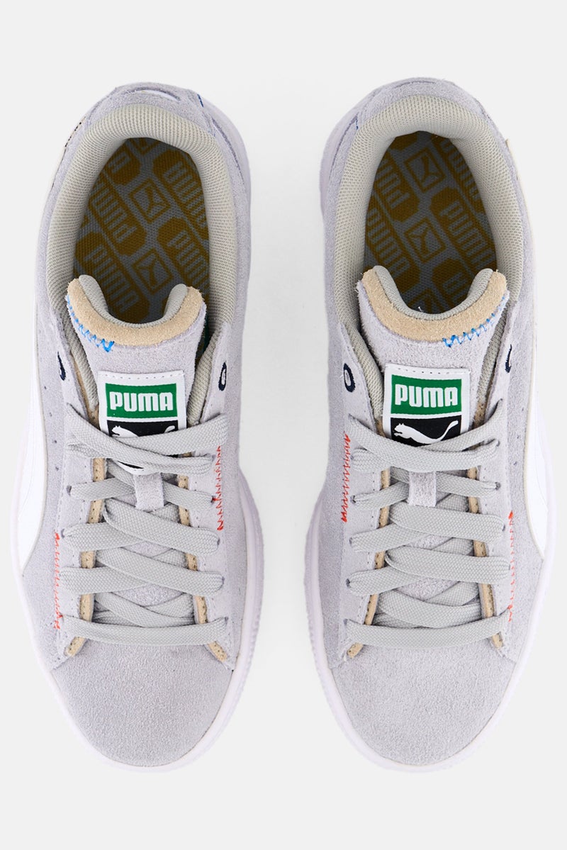 PUMA Kids Boy Lace Up Outdoor Shoes, Grey - Image 3