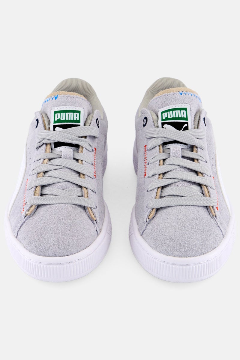 PUMA Kids Boy Lace Up Outdoor Shoes, Grey - Image 4