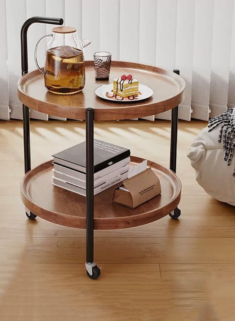 DubaiGallery طاولة قهوة لغرفة المعيشة، مكتب أريكة قابل للإزالة، طاولة تخزين جانبية دائرية، طاولات قهوة عملية، طاولة أنيقة لغرفة المعيشة - Image 1
