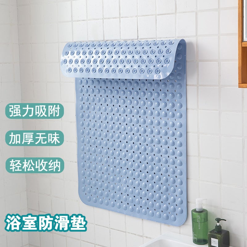 120*80 Bubble Bath Anti-slip Mat Enlarging Bathroom Mat Shower Room Bath Mat Anti-wrestling Floor Mat solid light blue 80*80cm square - Image 3
