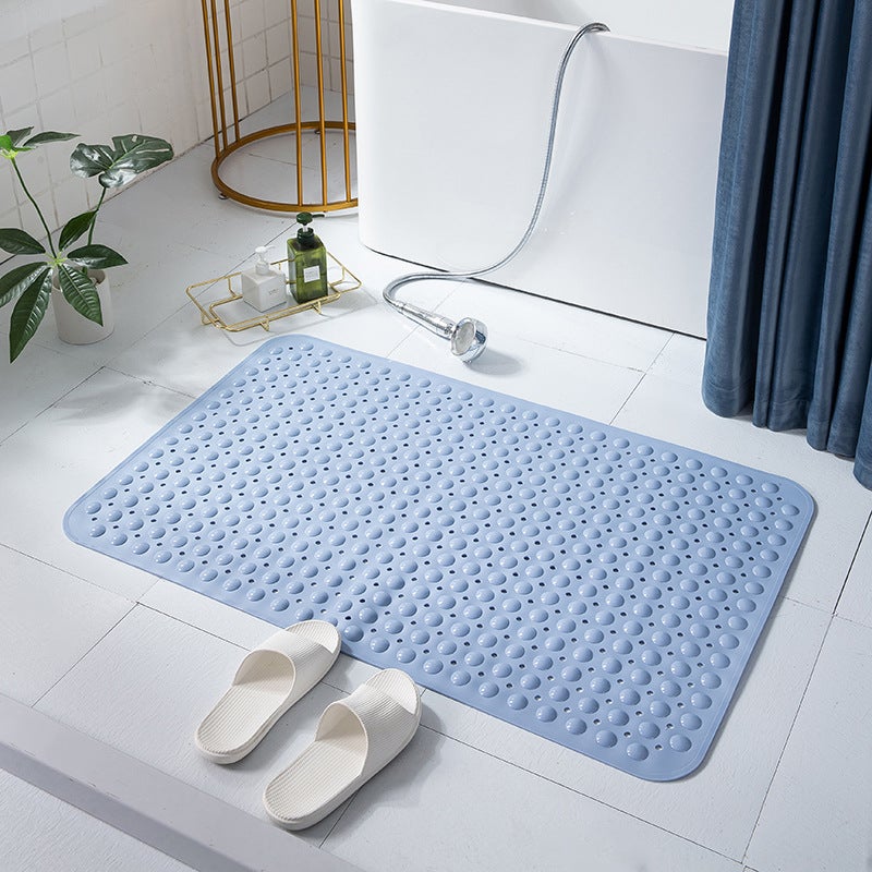 120*80 Bubble Bath Anti-slip Mat Enlarging Bathroom Mat Shower Room Bath Mat Anti-wrestling Floor Mat solid light blue 80*80cm square - Image 5