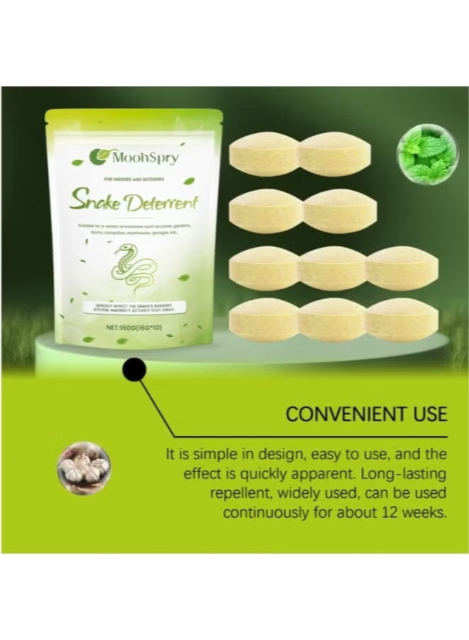 MOONSPRY Convenient outdoor snake repellent scent to repel snakes and prevent snake intrusion. 10 Snake Repellents + 3 Mesh Bags - Image 3