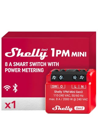 Shelly 1PM Mini Gen3 - مرحل ذكي صغير الحجم مزود بخاصية Wi-Fi مع مراقبة الطاقة - pzsku/Z7C1AC7F8C1B92F733FC6Z/45/1746613069/1b73a94b-9d4f-4ee9-8954-c43199e23050