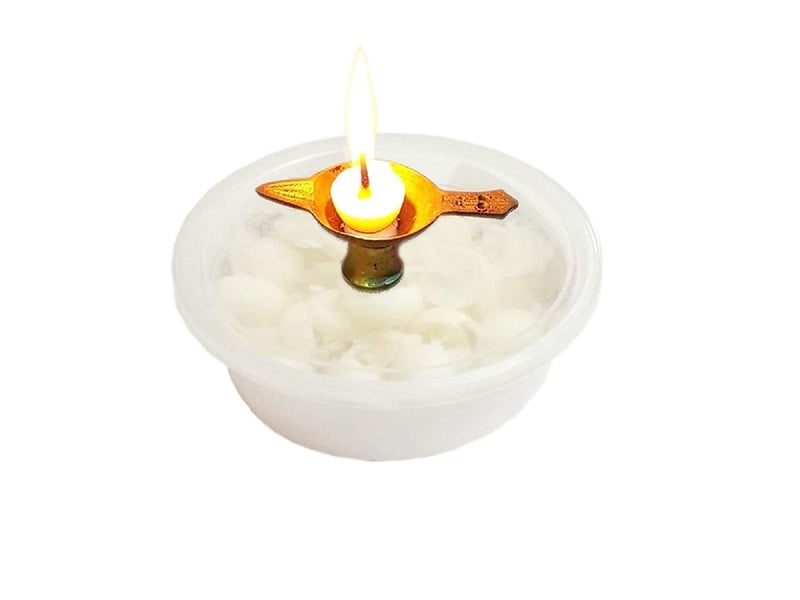 Essential Pure Cow Ghee Diya 50 Diyas Cotton Wick for Puja and Special Occasions - Image 4