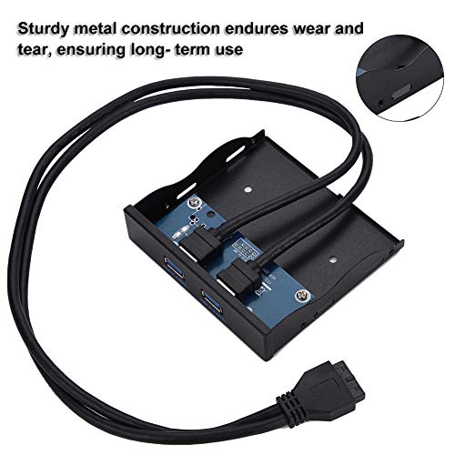 Ashata USB 3.0 Front Panel - 2-Port 19 Pin to USB 3.0 Adapter for 3.5" Floppy Bay, High-Speed Upgrade Kit with Universal Compatibility - Image 3