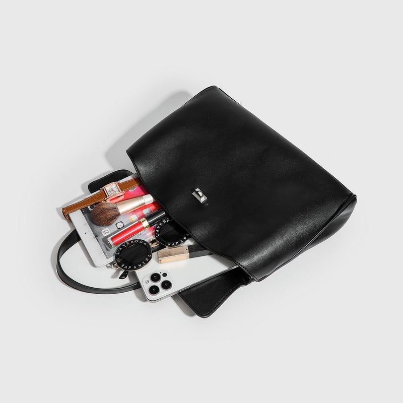 2025 Fashion New Handbag Shoulder Crossbody Bag Soft Leather Niche Design Handsome Commuter Tote Bag For Women - Image 3