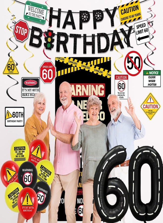 Roetyce Caution 60th Birthday Banner - Image 3