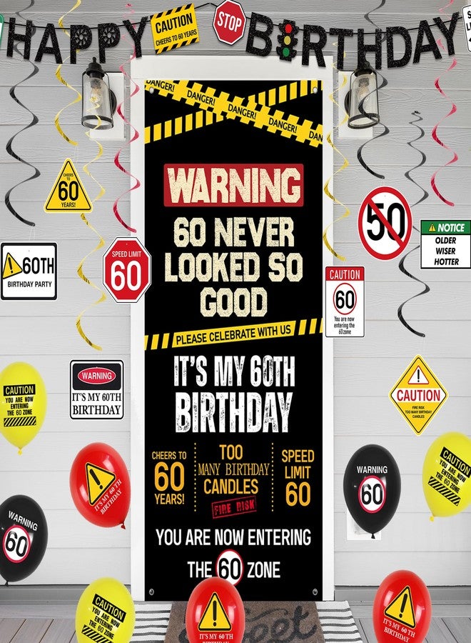 Roetyce Caution 60th Birthday Banner - Image 4
