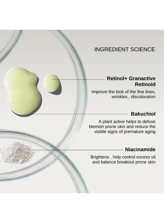 The Formularx 0.1% Retinol + 0.5% Granactive Retinol Gentle Complex Serum With Niacinamide & Bakuchiol | For Acne, Acne Marks, Dark Spots, Wrinkles, & Pores | Anti Aging & Brightening Face Serum | 30G - Image 3