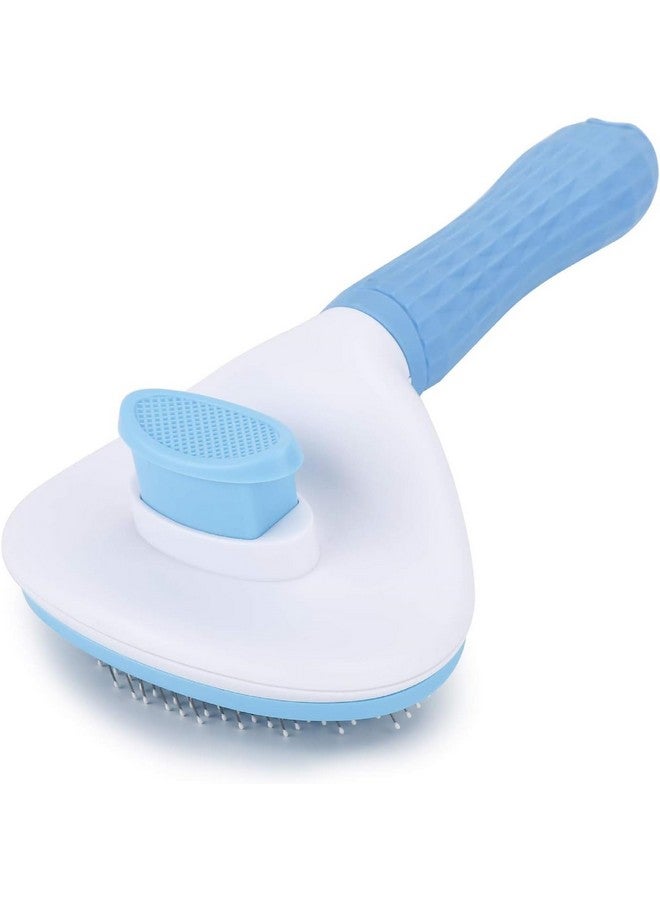 Episkey Pets Self Cleaning Slicker Brush, Pet Massaging Tool, Grooming Brush for Dogs & Cats Cleaning Slicker Brushes for Pet Massage-Self Cleaning Removes Tangled Hair (PGB Blue) - Image 1