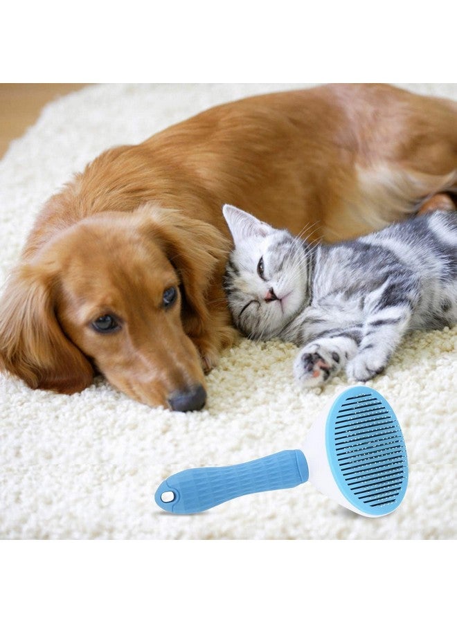 Episkey Pets Self Cleaning Slicker Brush, Pet Massaging Tool, Grooming Brush for Dogs & Cats Cleaning Slicker Brushes for Pet Massage-Self Cleaning Removes Tangled Hair (PGB Blue) - Image 5