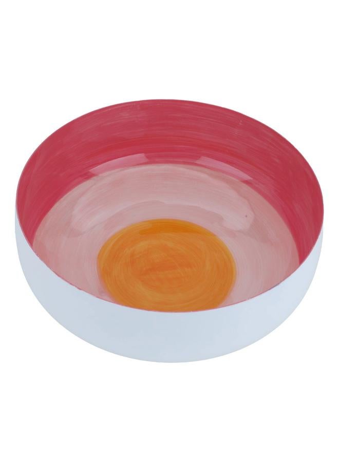 Alsaif Steel Round Serving Plate 21 X 7 Cm Deep Small Pink - Image 2