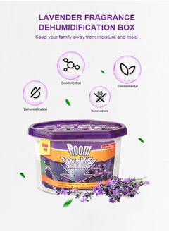 URbazaar 6 Pcs Household Dehumidifier Activated Charcoal Moisture Absorber And Odor Eliminator Wardrobe Hygroscopic Anti-Mold Deodorizing Moistureproof Desiccant（Lavender Flavor）  - Image 2