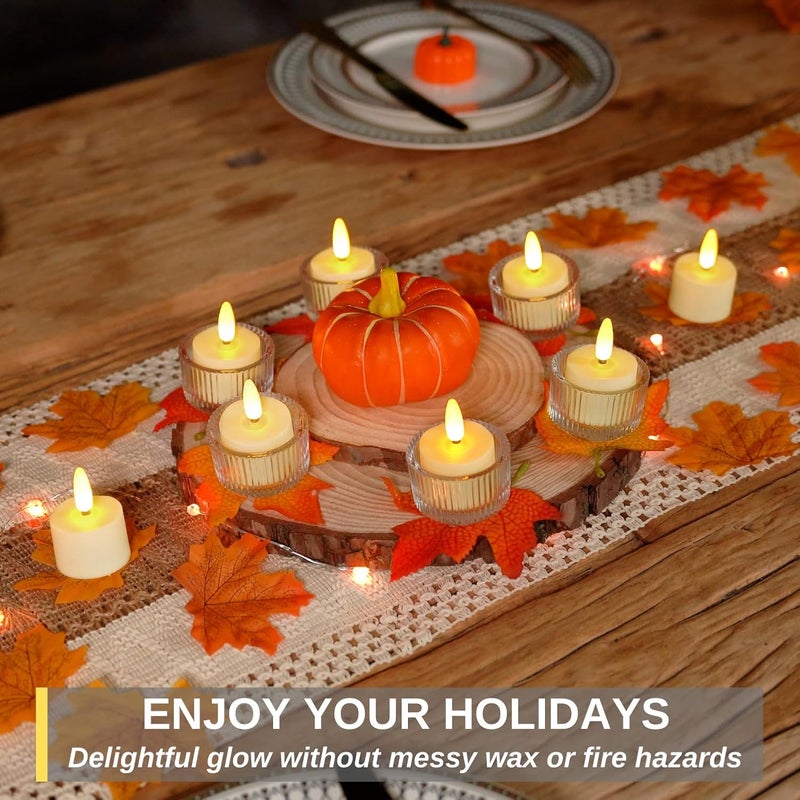 Homemory 12-Pack Rechargeable Candles Tea Lights with Remote Timer, LED Tea Lights Battery Operated, Rechargeable Flameless Candles for Home Decor Seasonal Decor - Image 5