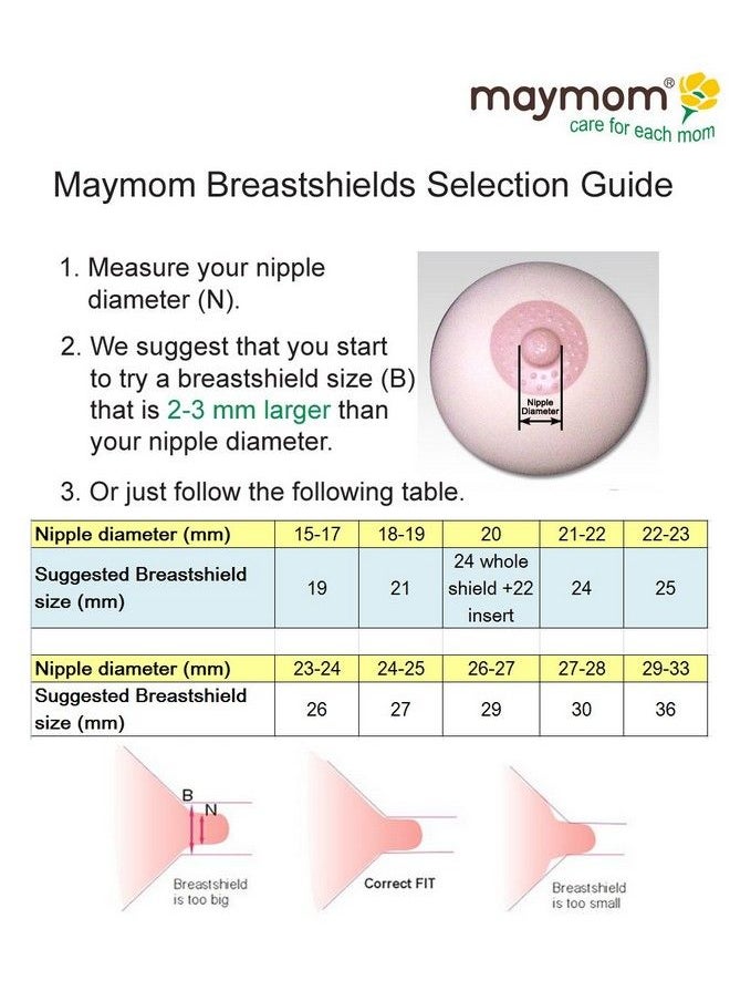Maymom Swing Tubing And Breast Pump Kit Compatible With Medela Swing Breastpump. Inc. 1 Medium Breastshield (Comparable To Medela Personalfit 24Mm) 1 Valve 1 Membrane And 1 Replacement Tubing  - Image 3
