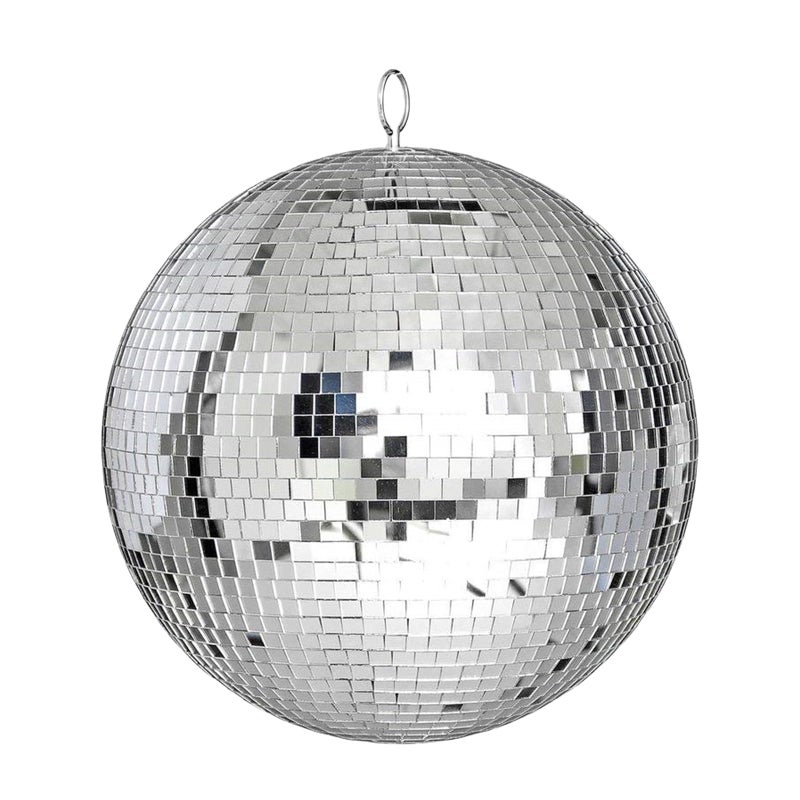 Alytimes Mirror Disco Ball - 8-Inch Cool and Fun Silver Hanging Party Disco Ball –Big Party Decorations, Party Design - Image 1