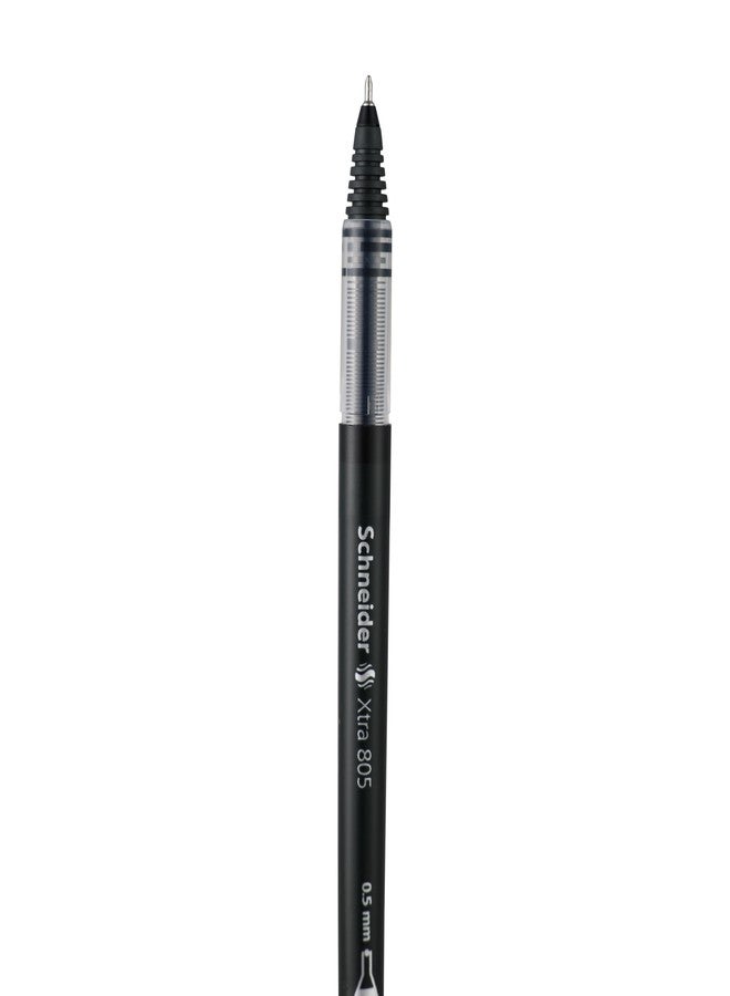 Luxor Schneider Xtra 805 Roller Ball Pen | 0.5mm Needle Tip |Cap off 2-3 Days | Ink Colour Black |German Technology - Image 4